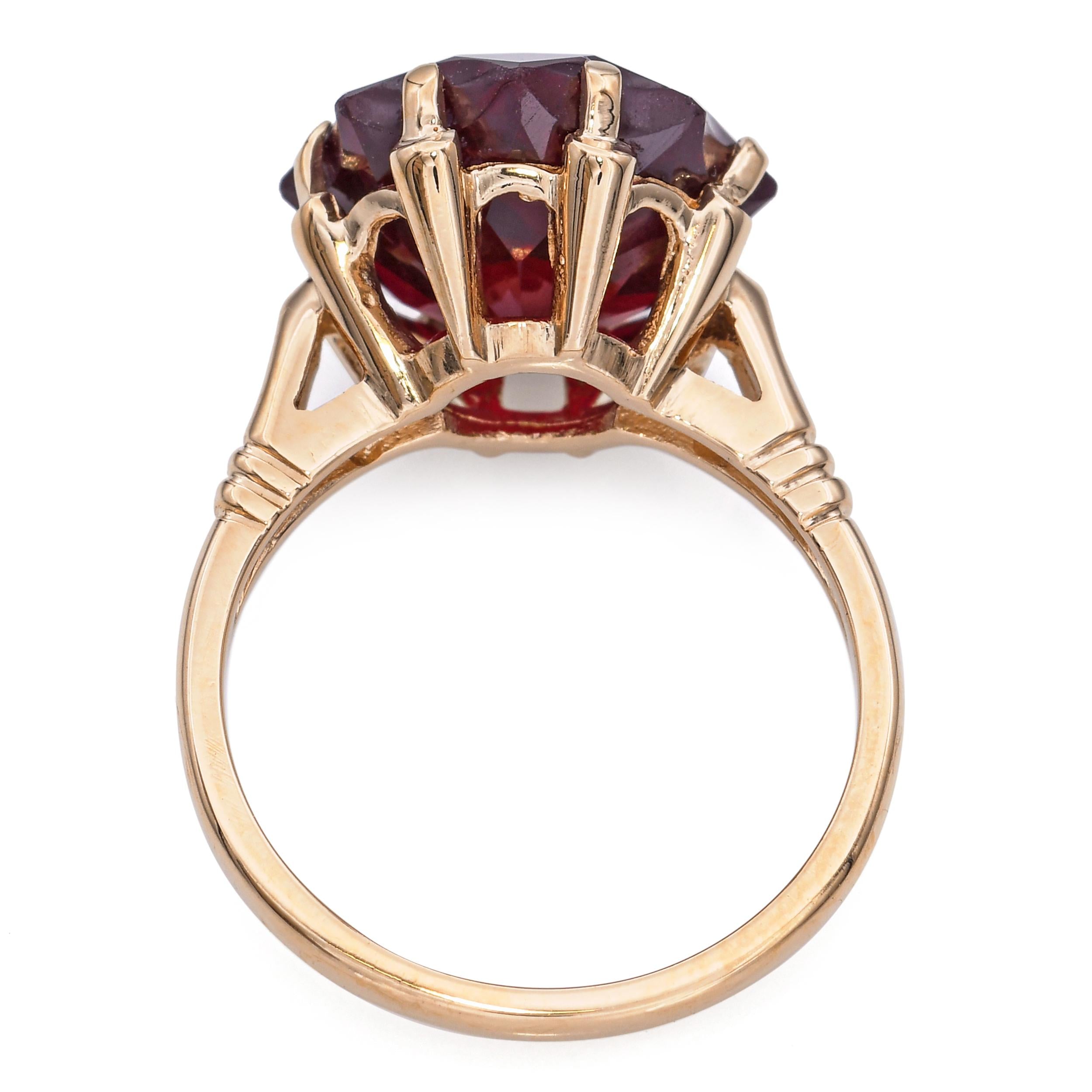 Vintage 10k Yellow Gold and Synthetic Ruby Ring
