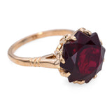 Vintage 10k Yellow Gold and Synthetic Ruby Ring