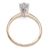 Vintage 14k Yellow Gold GIA H I1 0.65ct Pear Diamond Ring