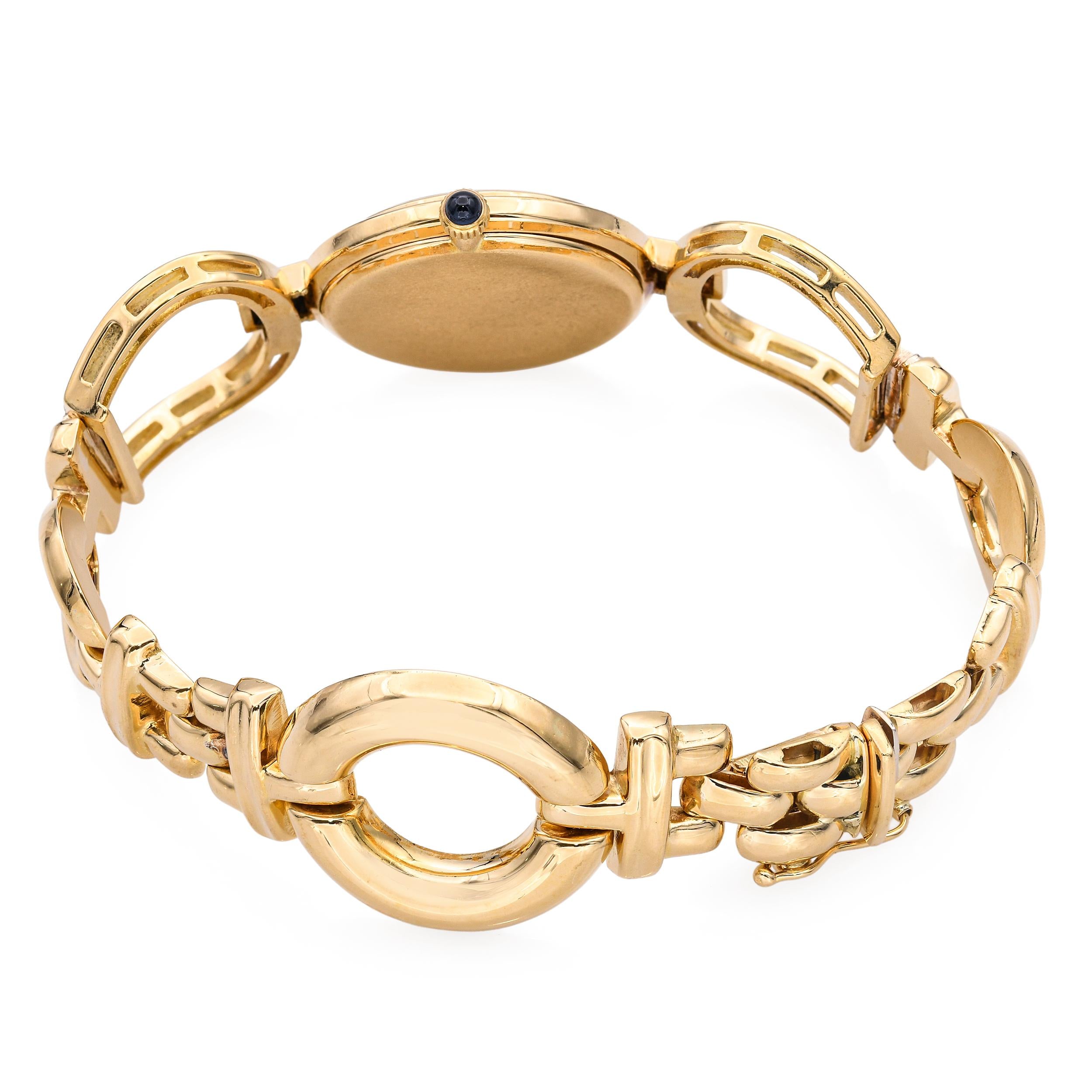 Vintage 18k Yellow Gold Chopard Lapis Lazuli Dial Watch Ref. 74924