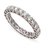 Vintage Precious Metal Alloy 2.4tcw Diamond Eternity Wedding Band