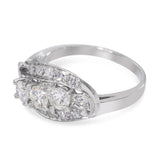 Vintage Platinum 1.0ctw Diamond Cluster Ring