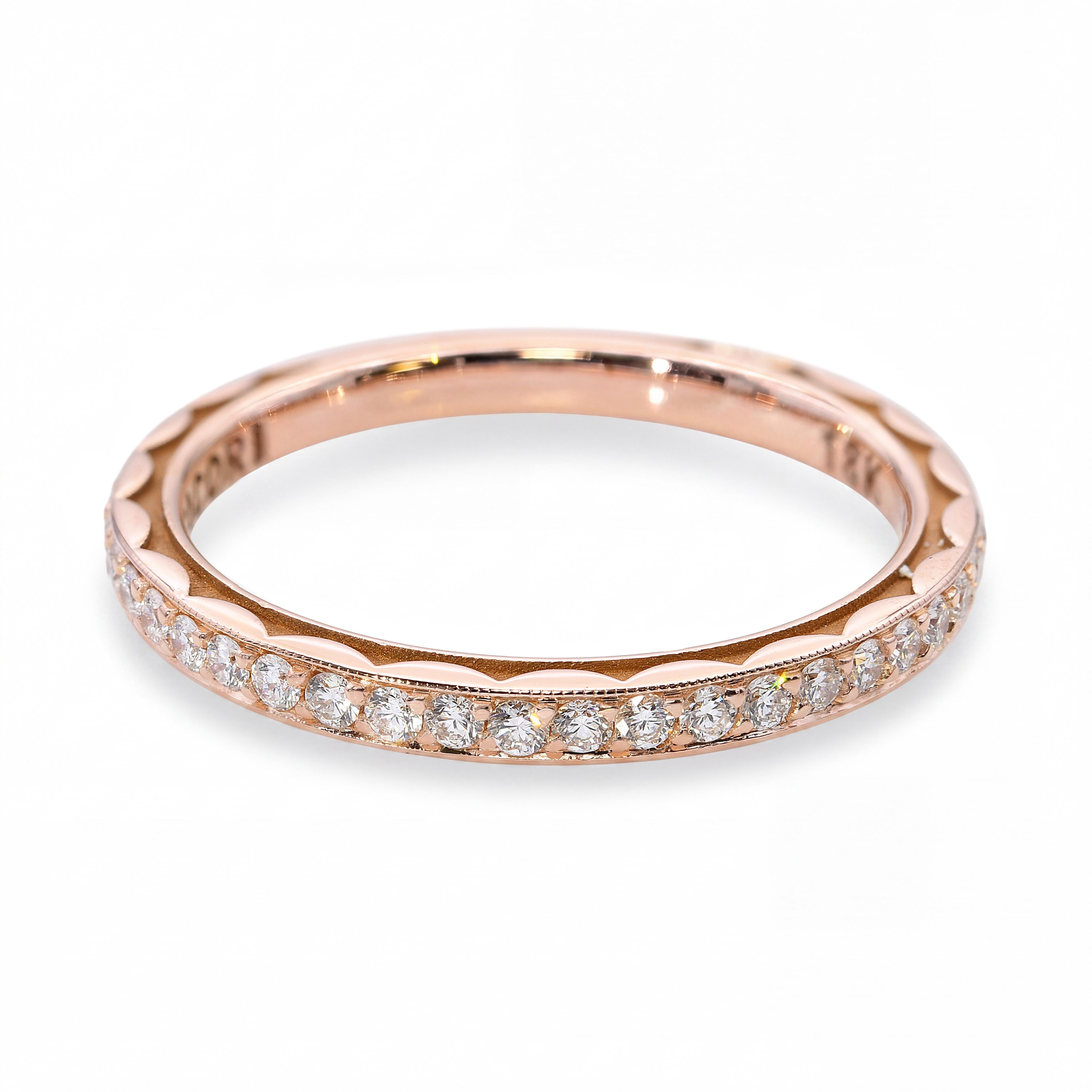 Tacori 18k Rose Gold Diamond Band Ring