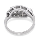 Vintage Platinum 1.0ctw Diamond Cluster Ring