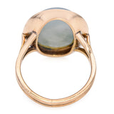 Vintage 14k Yellow Gold 5.55ct Jade Ring