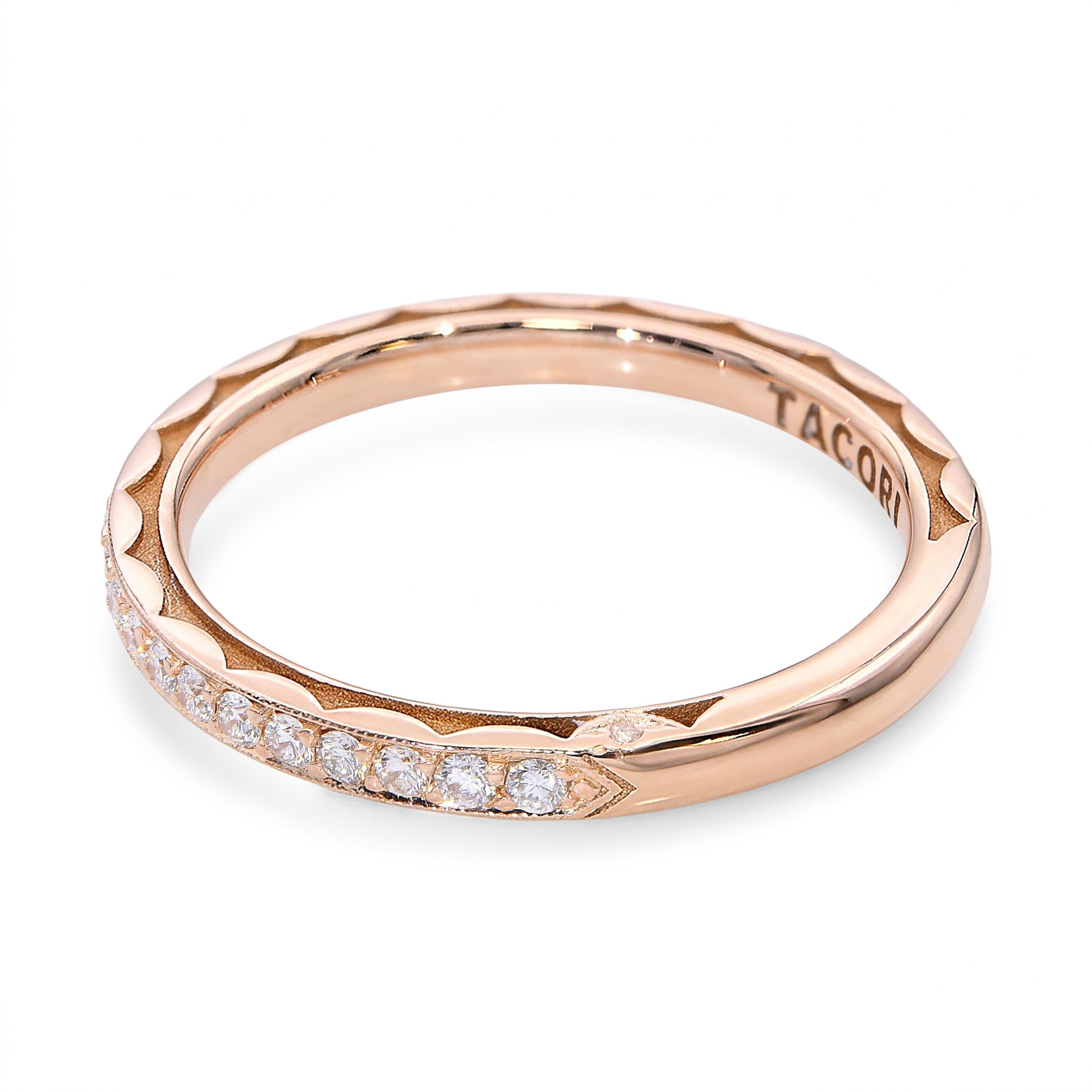 Tacori 18k Rose Gold Diamond Band Ring