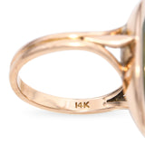 Vintage 14k Yellow Gold 5.55ct Jade Ring