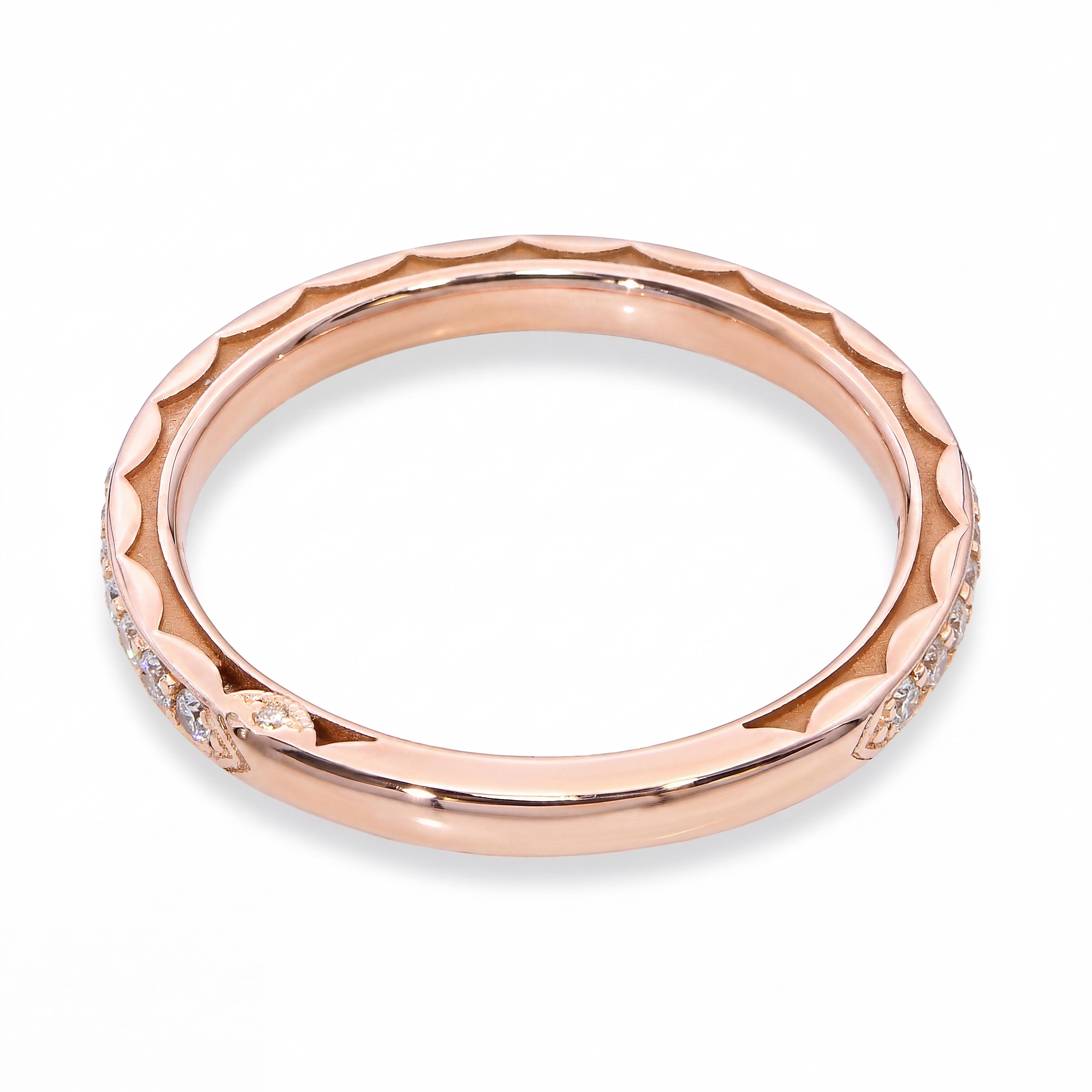 Tacori 18k Rose Gold Diamond Band Ring