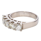 Vintage 17k White Gold 1.45tcw Diamond Wedding Band Ring