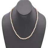 Antique 18k White Gold Diamond Clasp Pearl Strand Necklace