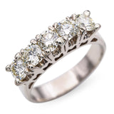 Vintage 17k White Gold 1.45tcw Diamond Wedding Band Ring