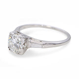 Vintage Platinum 1.21tcw H Si1 Diamond Engagement Ring