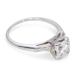 Vintage Platinum 1.21tcw H Si1 Diamond Engagement Ring