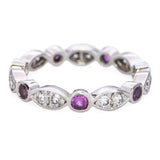 Tiffany & Co. Platinum Pink Sapphire and Diamond Eternity Band