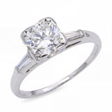 Vintage Platinum 1.21tcw H Si1 Diamond Engagement Ring