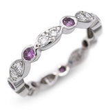 Tiffany & Co. Platinum Pink Sapphire and Diamond Eternity Band