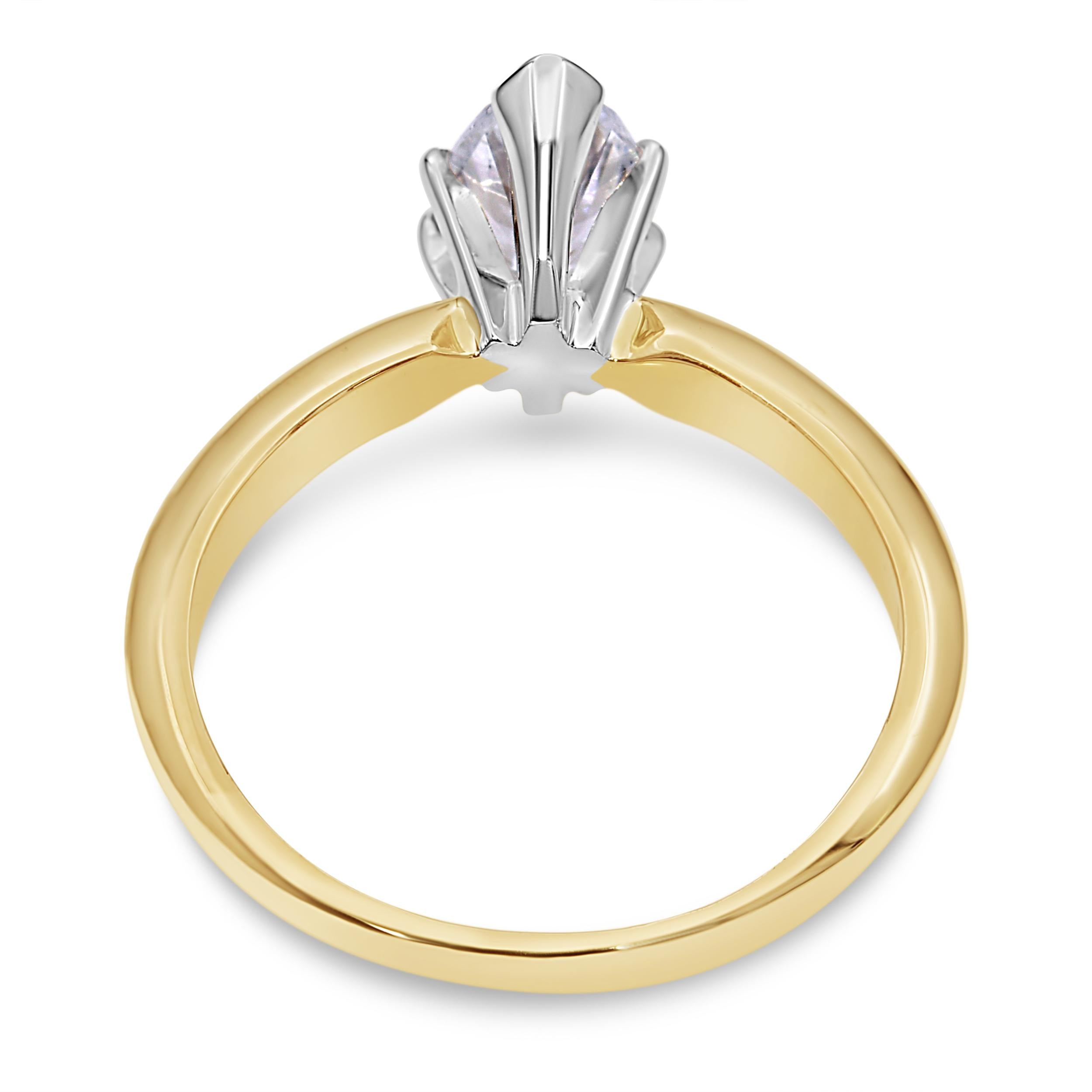 Vintage 14k Yellow Gold 1.03ct Marquise Diamond Ring