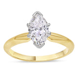 Vintage 14k Yellow Gold 1.03ct Marquise Diamond Ring