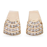 Vintage 14k Yellow Gold 1.14tcw Diamond Earrings