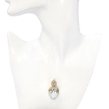 18k Yellow Gold Jumbo Grey Baroque South Sea Pearl and Diamond Pendant