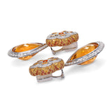 Pevtra 18k White Gold Citrine Topaz and Diamond Convertible Drop Earrings