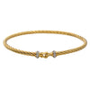 David Yurman 18k Yellow Gold and Diamond Cablespira Bracelet