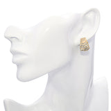 Vintage 14k Yellow Gold 1.14tcw Diamond Earrings