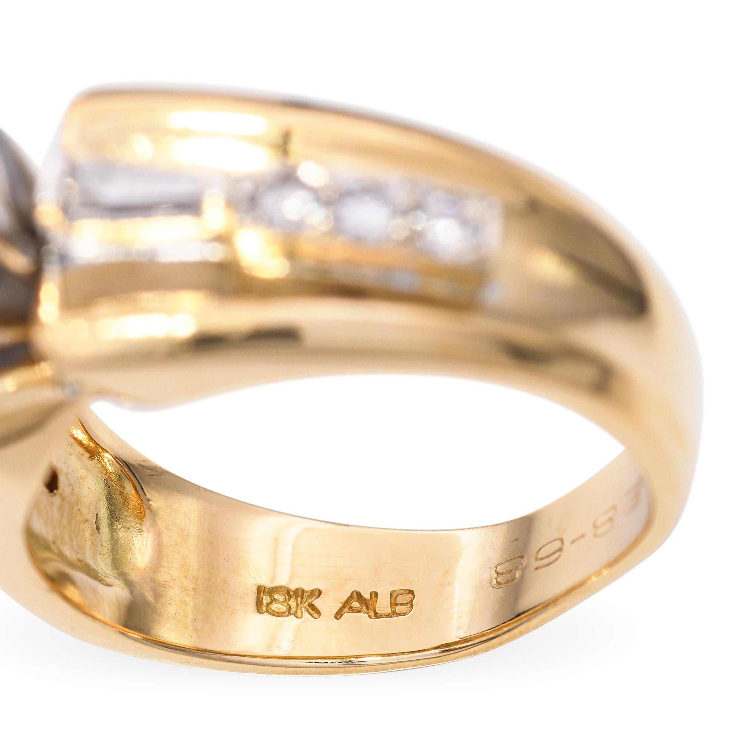 Vintage 18k Yellow Gold 1.35ct O-P SI2 Diamond Engagement Ring GIA Certified