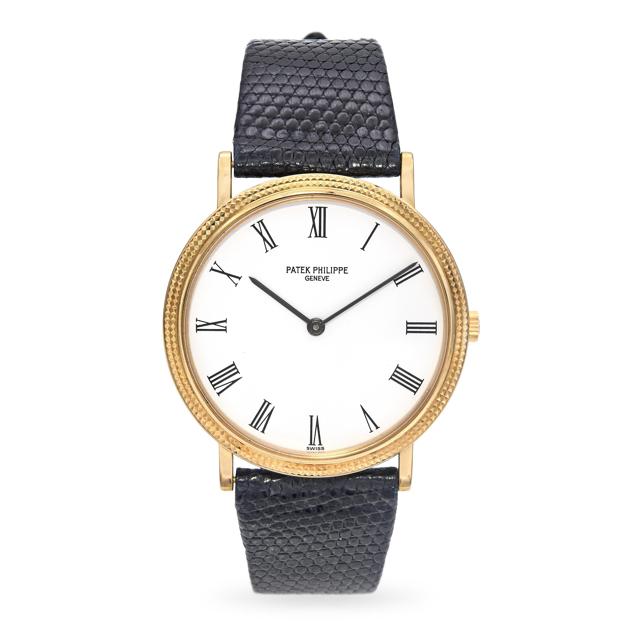 Patek Philippe Calatrava 18K Yellow Gold Quartz Men’s Watch Ref. 3954