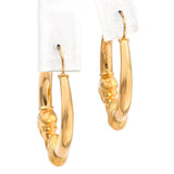 19k Yellow Gold Lion Hoop Earrings