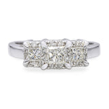 14k White Gold 1.08tcw Princess Cut Engagement Ring