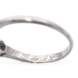 Art Deco 14k White Gold Diamond Engagement Ring