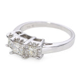 14k White Gold 1.08tcw Princess Cut Engagement Ring
