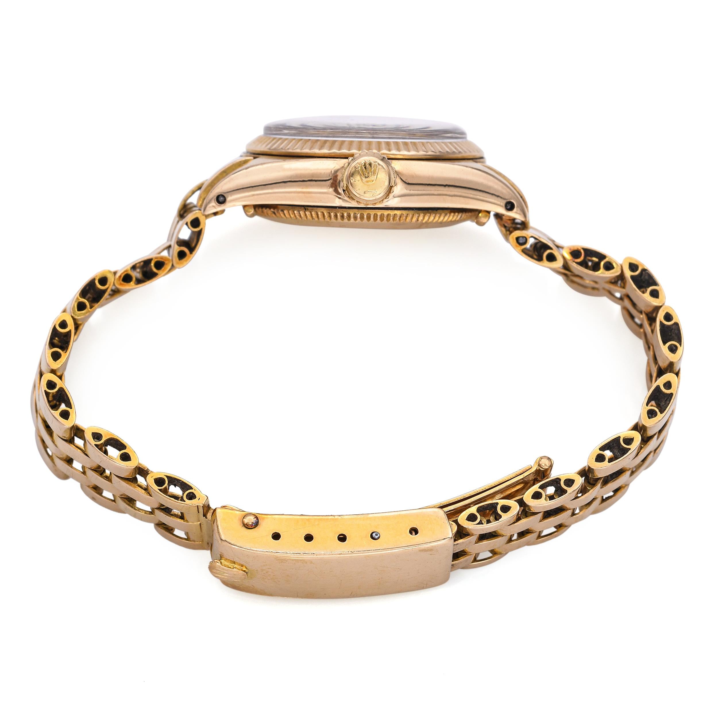 Vintage 18k Yellow Gold 1957 Rolex Oyster Perpetual Ladies Watch Ref. 6719