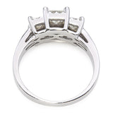 14k White Gold 1.08tcw Princess Cut Engagement Ring