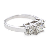 14k White Gold 1.08tcw Princess Cut Engagement Ring