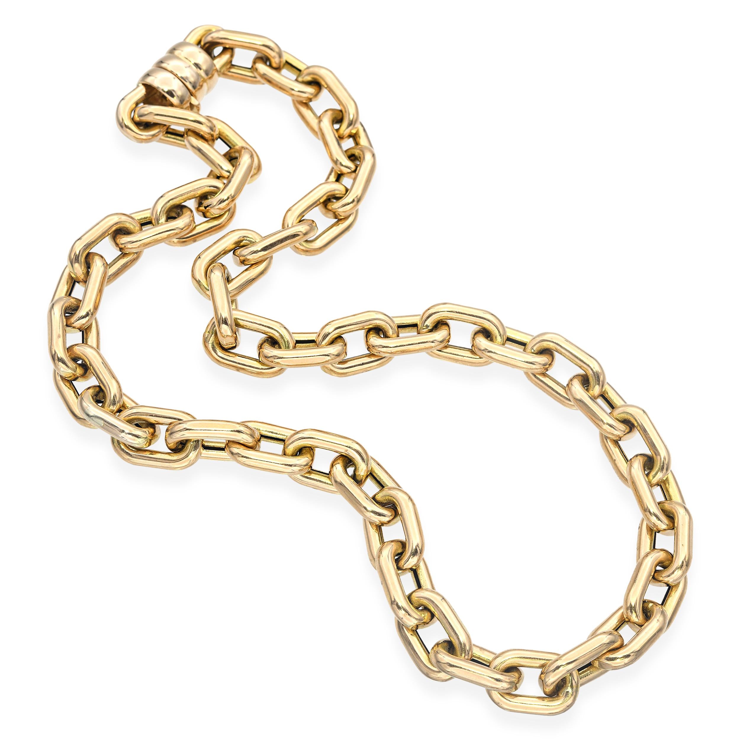 14k Yellow Gold Chain Link Necklace