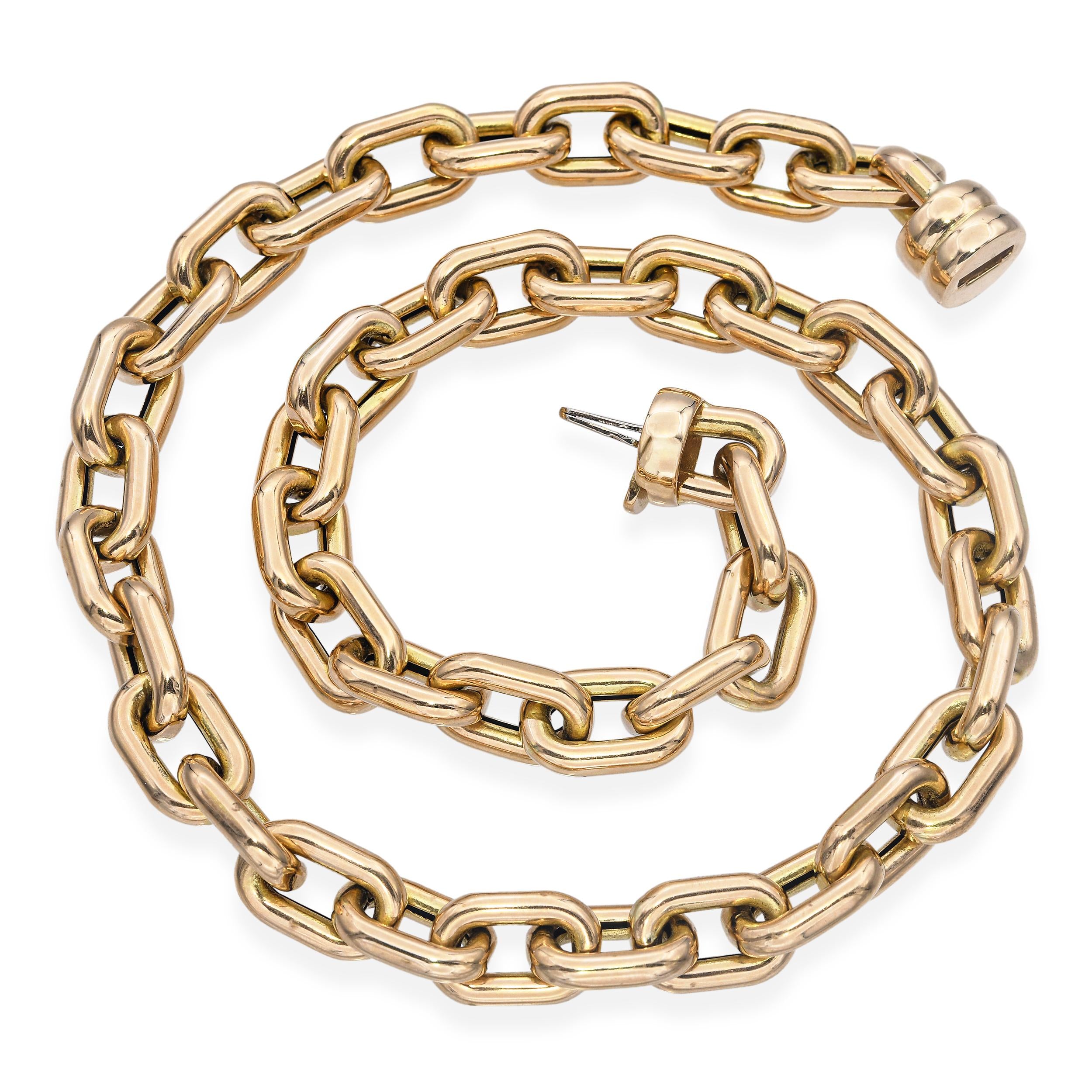14k Yellow Gold Chain Link Necklace