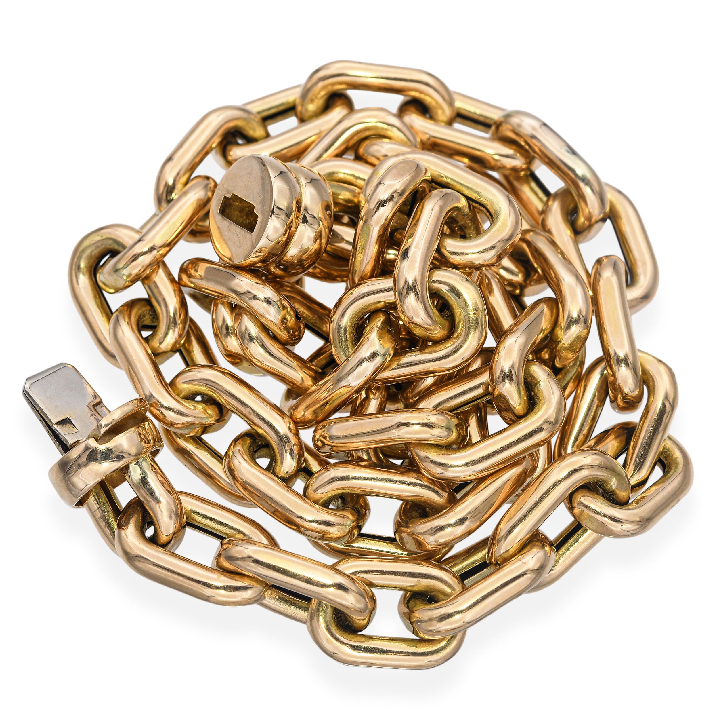 14k Yellow Gold Chain Link Necklace