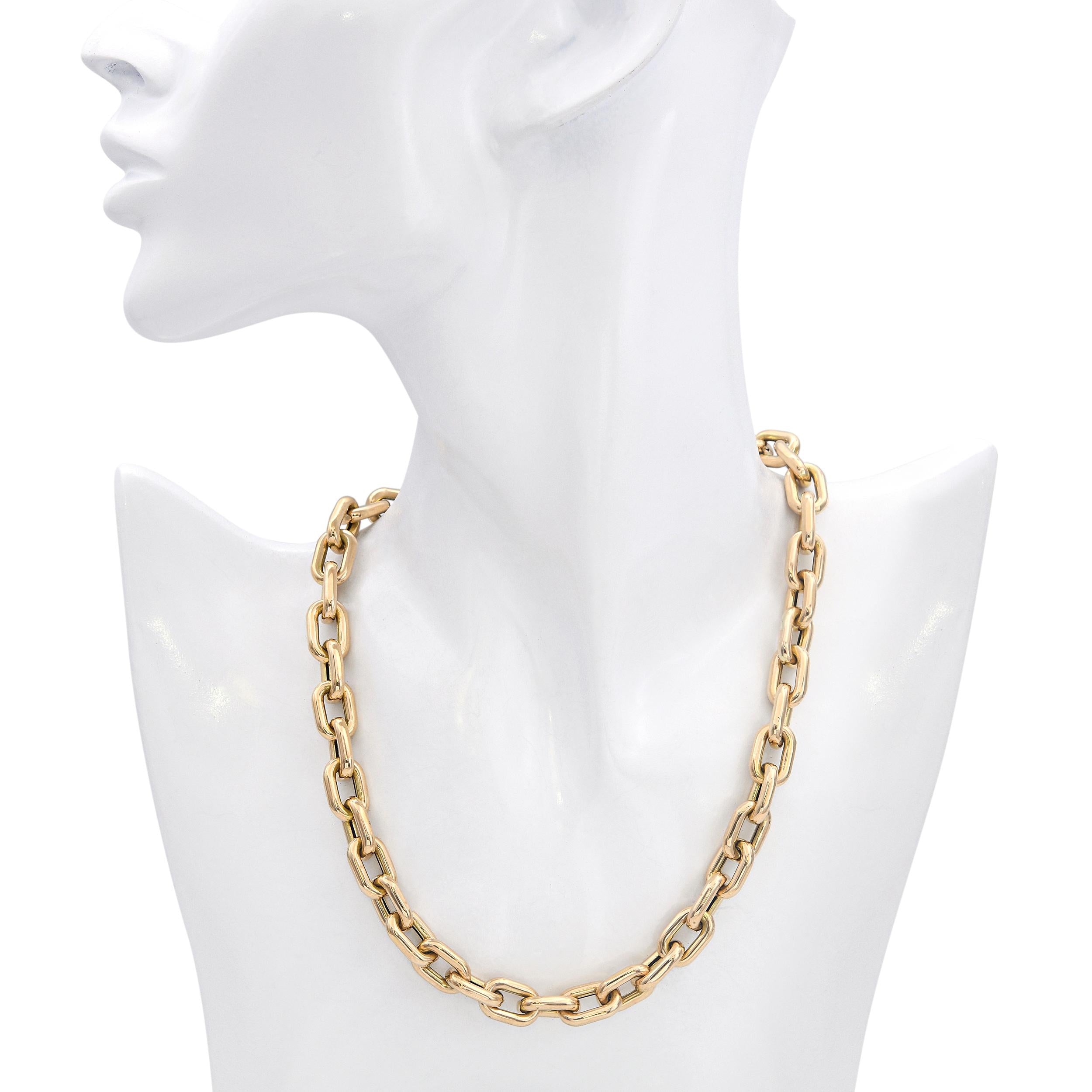 14k Yellow Gold Chain Link Necklace