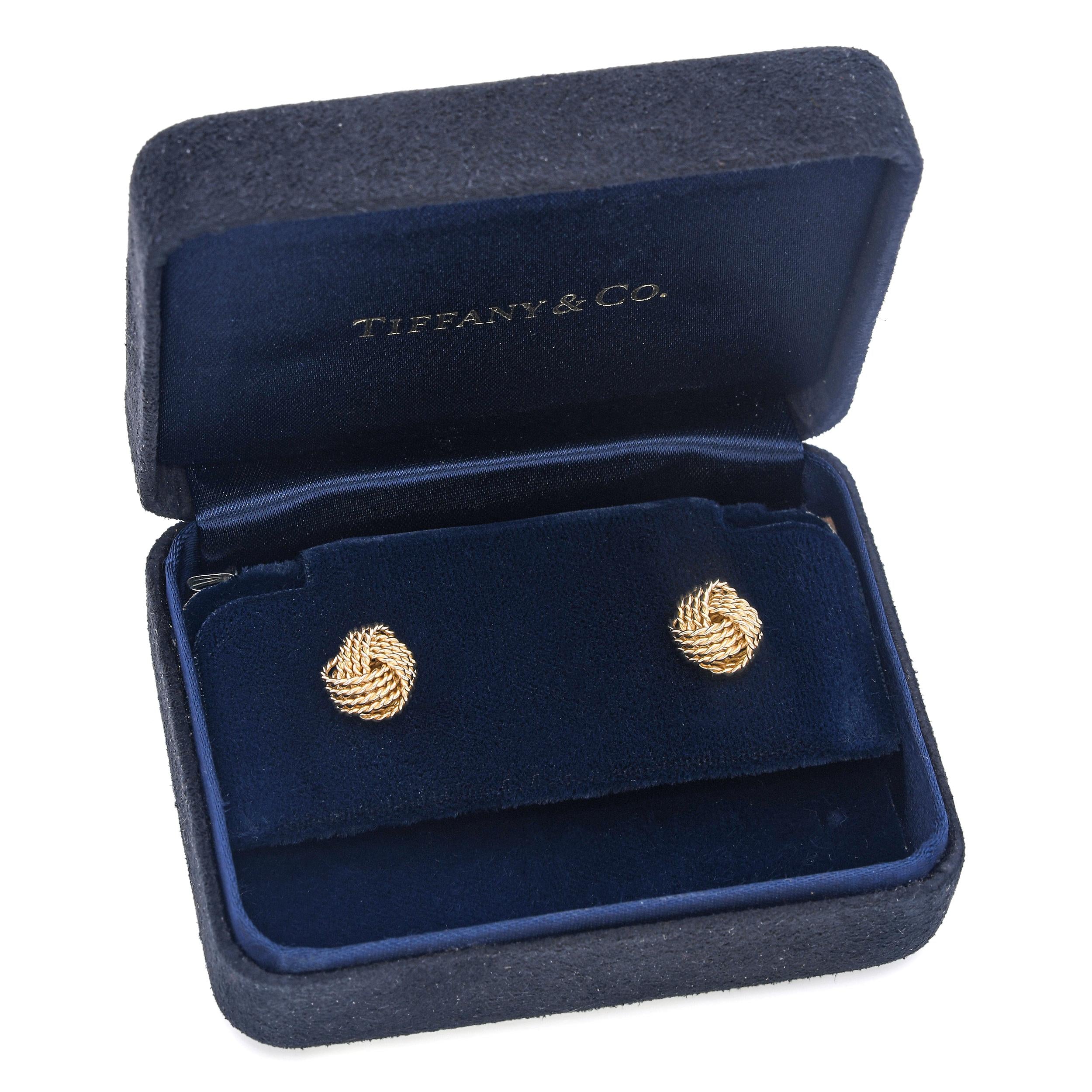 Tiffany & Co. 14k Yellow Gold Love Knot Earrings