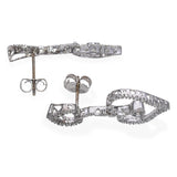 17k White Gold 1.26tcw Diamond Heart Earrings