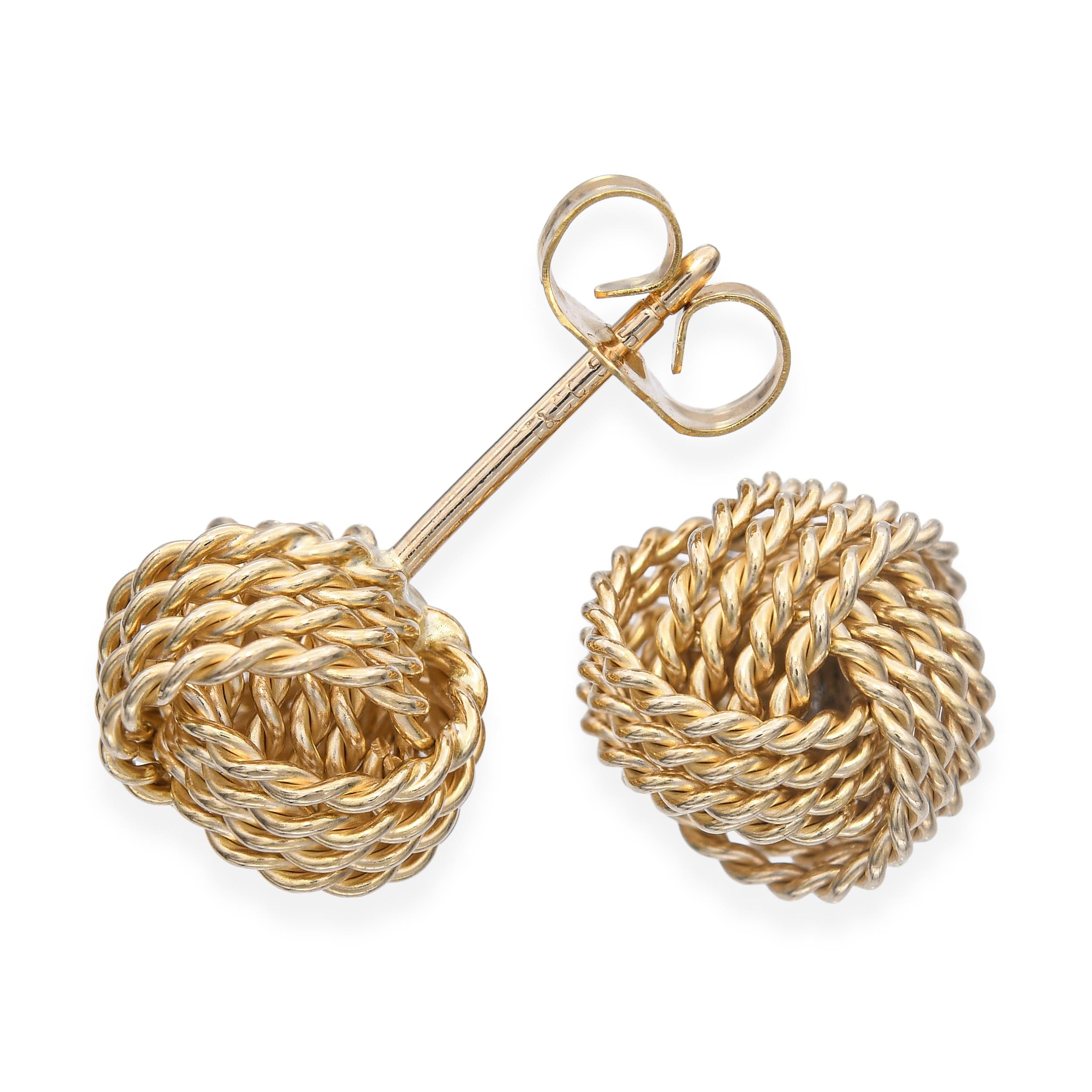 Tiffany & Co. 14k Yellow Gold Love Knot Earrings
