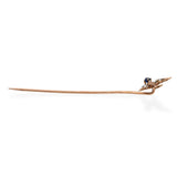 Antique 10k Gold Sapphire & Seed Pearls Bird Stick Pin