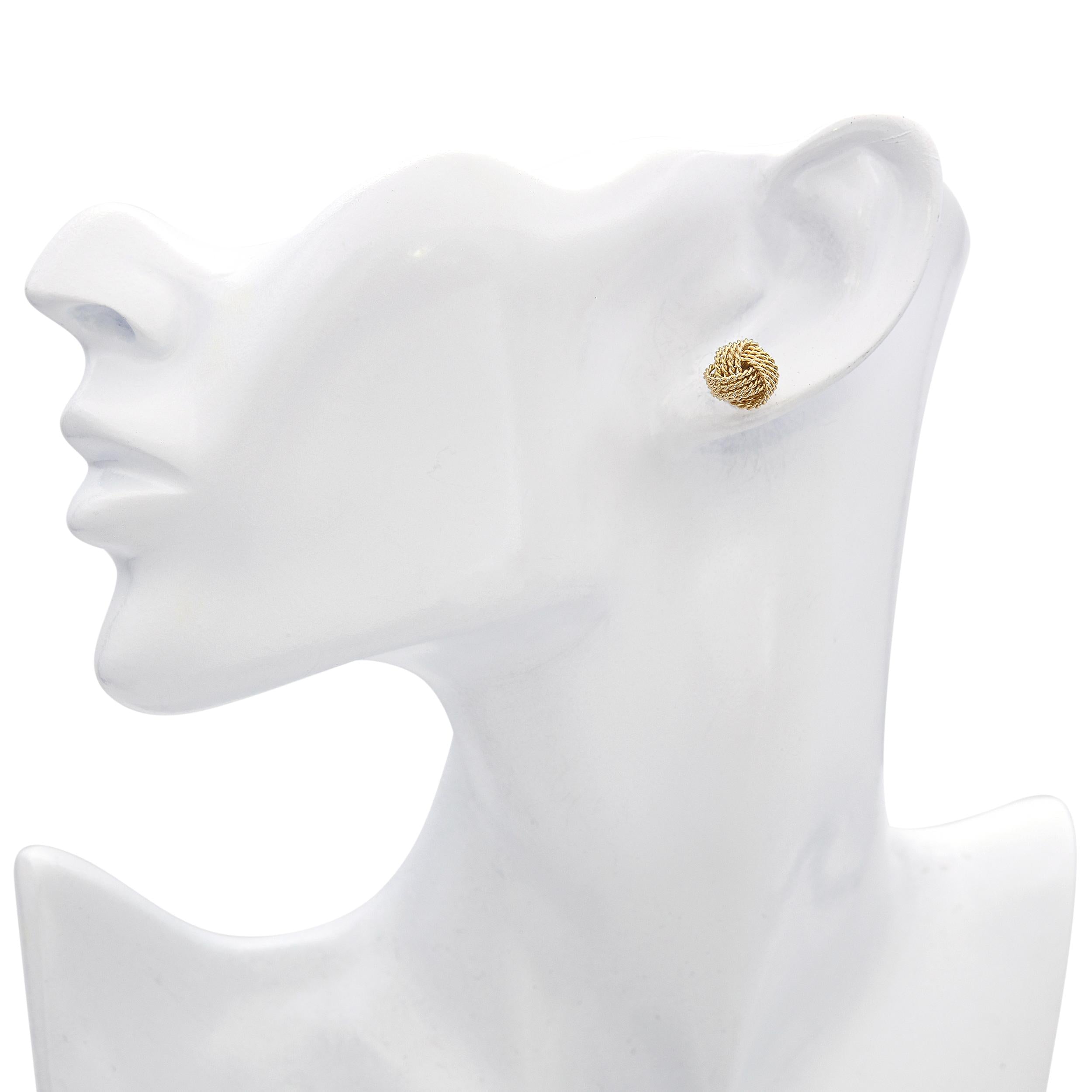 Tiffany & Co. 14k Yellow Gold Love Knot Earrings