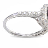 Vintage 18k White Gold 2.66ct GIA Burmese Red Spinel and Diamond Ring