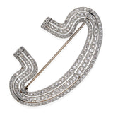 Antique Edwardian 17k Yellow Gold and Platinum Rose Cut Diamond Brooch