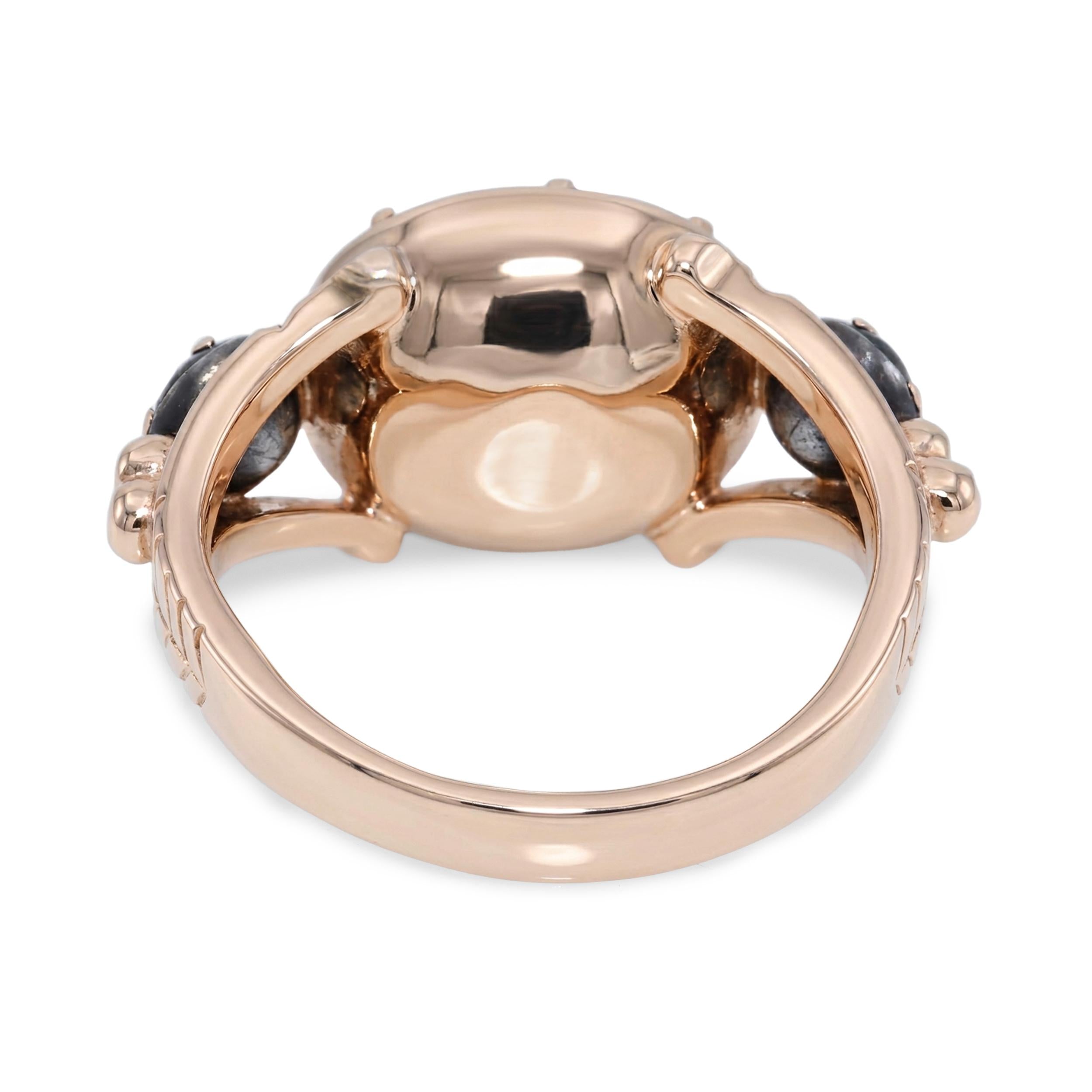 Antique Georgian Yellow Gold Foil Back Citrine and Diamond Statement Ring