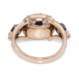 Antique Georgian Yellow Gold Foil Back Citrine and Diamond Statement Ring