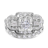Vintage 14k White Gold 0.95tcw F Vs1 Diamond Ring